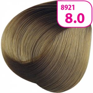 Стойкая СС крем-краска для волос KRASA с маслом амлы и аргинином тон 8.0 Светлый блондин