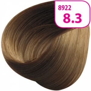Стойкая СС крем-краска для волос KRASA с маслом амлы и аргинином тон 8.3 Светлый блондин золотистый